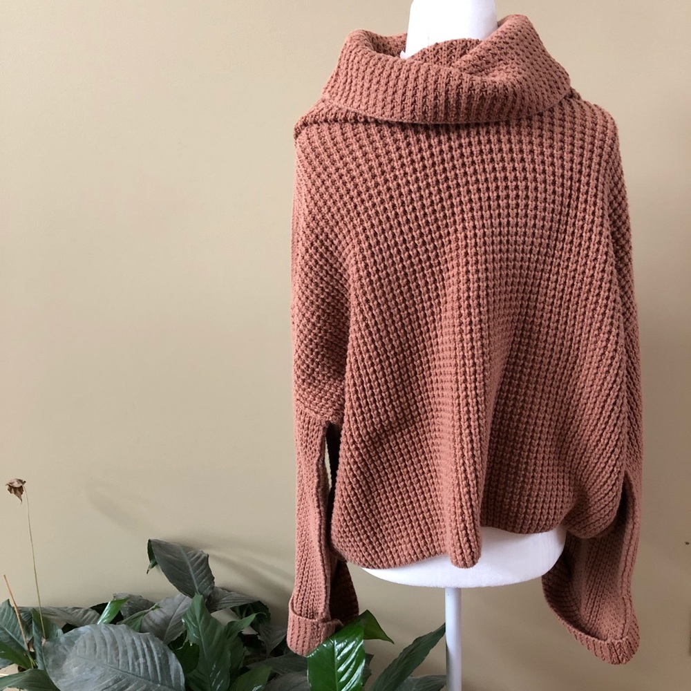 Free People Bell Sleeve Cowl Neck Sweater - Picture 4 of 6